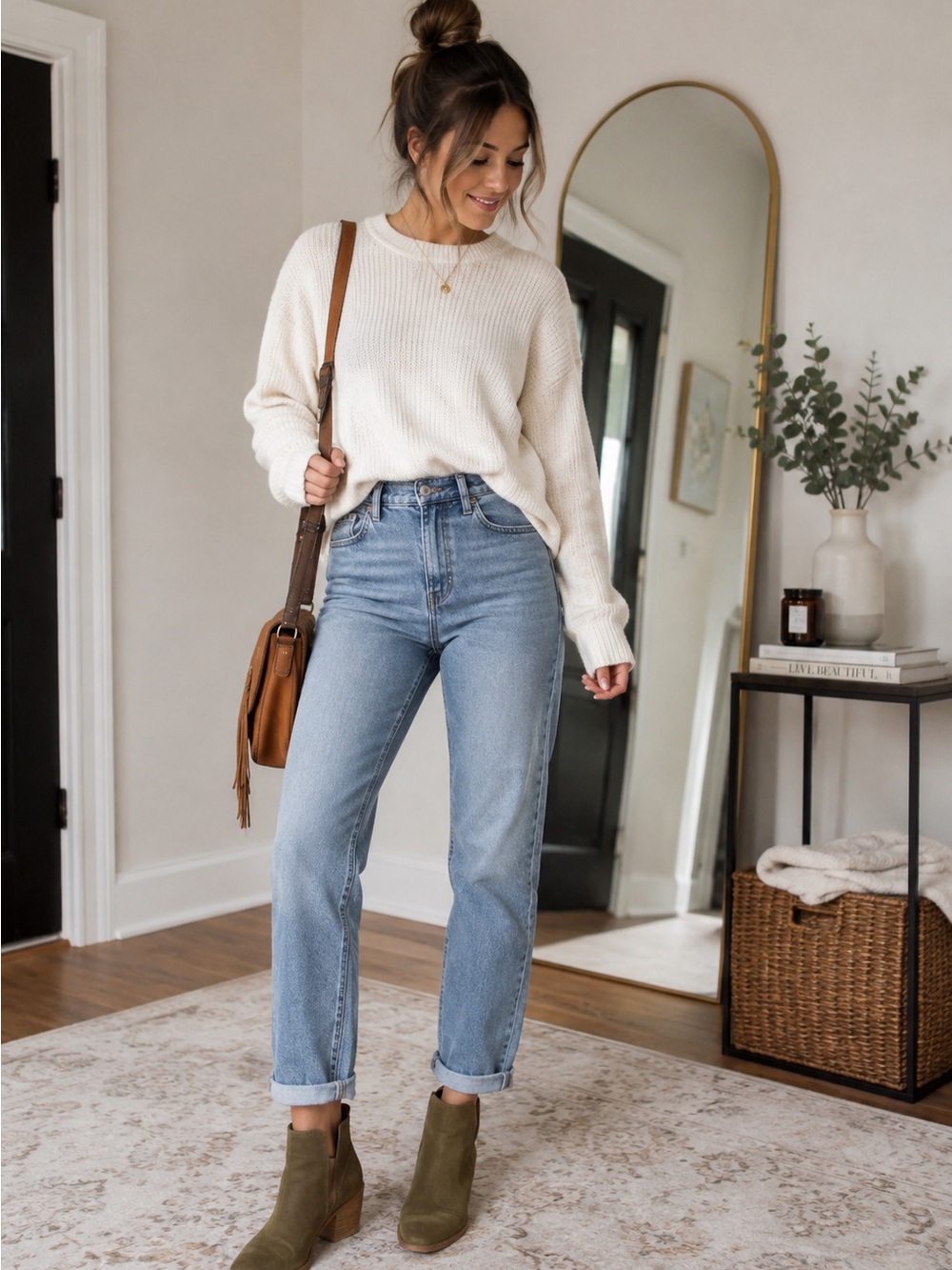 Merona Olive Green Suede Ankle Booties